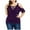 Purple, variant on Odeerbi Plus Size Lace Tops for Women Off The Shoulder Blouse 2025 Fashion Solid Cold Shoulder T-shirt Burgundy