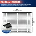 thumbnail image 6 of 2 Pack 413 Replacement Filter,MERV 13 16x25x4,Compatible with AprilAire Whole House Air Purifiers 1410, 1610, 2140, 2400, 2410, 2416, 3410, 4400, or Space-Gard 2400 with Upgrade Kit 1413, 6 of 6