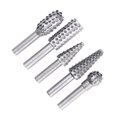thumbnail image 1 of 5 Pcs/Set Kit de Lime Rotative en Acier pour Menuiserie Broyage Bois Sculpture Râpe Outils Électriques, 1 of 5