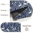 thumbnail image 6 of 2x3 Ft Entryway Area Rug, Navy Blue Boho Elk Kitchen Rug Runner Washable Floor Mat, Middle Century Vintage Botanical Non Slip Indoor Door Mat Throw Carpet for Bathroom Living Room Bedroom, 6 of 8