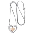 thumbnail image 2 of Urna con colgante de corazón dorado que se puede abrir, collar con forma de corazón doble, joyería de acero inoxidable, regalo de recuerdo para cenizas de mascotas (talla S), 2 of 3