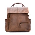 thumbnail image 3 of Mochila retro americana nueva 2023 para mujer, estilo campus, de cuero suave, para la universidad, edición coreana, sencilla, nueva bolsa de viaje para mujer, 3 of 5