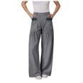 thumbnail image 3 of Mepaouo Women's Wide Leg Jeans High Waisted Plus Size Loose Fit Baggy Casual Denim Pants(Grey,M), 3 of 9