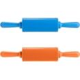thumbnail image 1 of Kids Rolling Pins for Baking Playdough 2 Pack Non-Stick Silicone Small Rolling Pins for Home Kitchen,Random Colors, 1 of 5