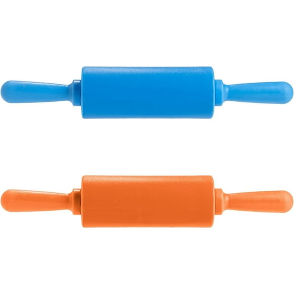 NUOMI Kids Rolling Pin for Baking Playdough 2 Pack Non-Stick Silicone Small Rolling Pins for Home Kitchen Tool