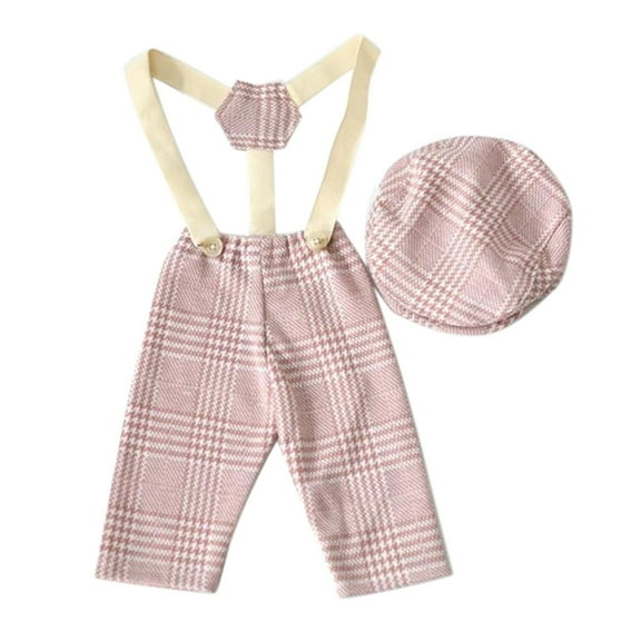 KAUOD Boys Overalls Spring Summer and Autumn Newborn Baby Elastic Overalls Children's Photography Children's Railroad Pants