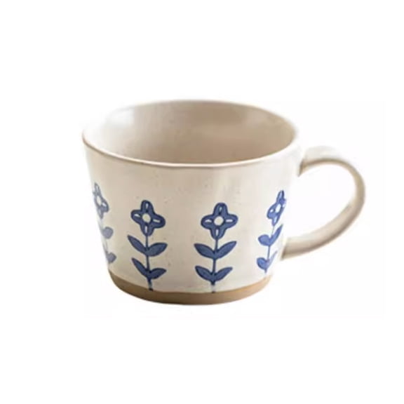 13oz white ceramic coffee mug for coffee, milk, hot cocoa, tea, daily use and desk decoration suitable for home use with men women