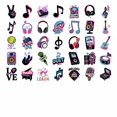 thumbnail image 2 of 35pcs-50pcs Neon Music Stickers Instrument Graffiti Vinyl PVC Stickers for Luggage Suitcase Phone, 2 of 5