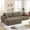 Brown (Left Facing Chaise), variant on Muumblus 112" Oversized Modular Sectional Sleeper Sofa, L-Shaped Convertible Sofa Bed, Boneless Cloud Couch for Living Room, Brown (Right Facing Chaise)
