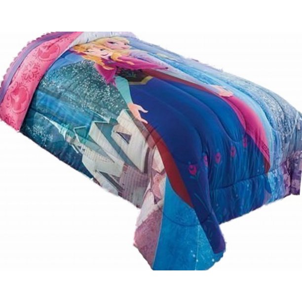 Disney Frozen Comforter Full Queen Bed Reversible Anna and Elsa Pattern