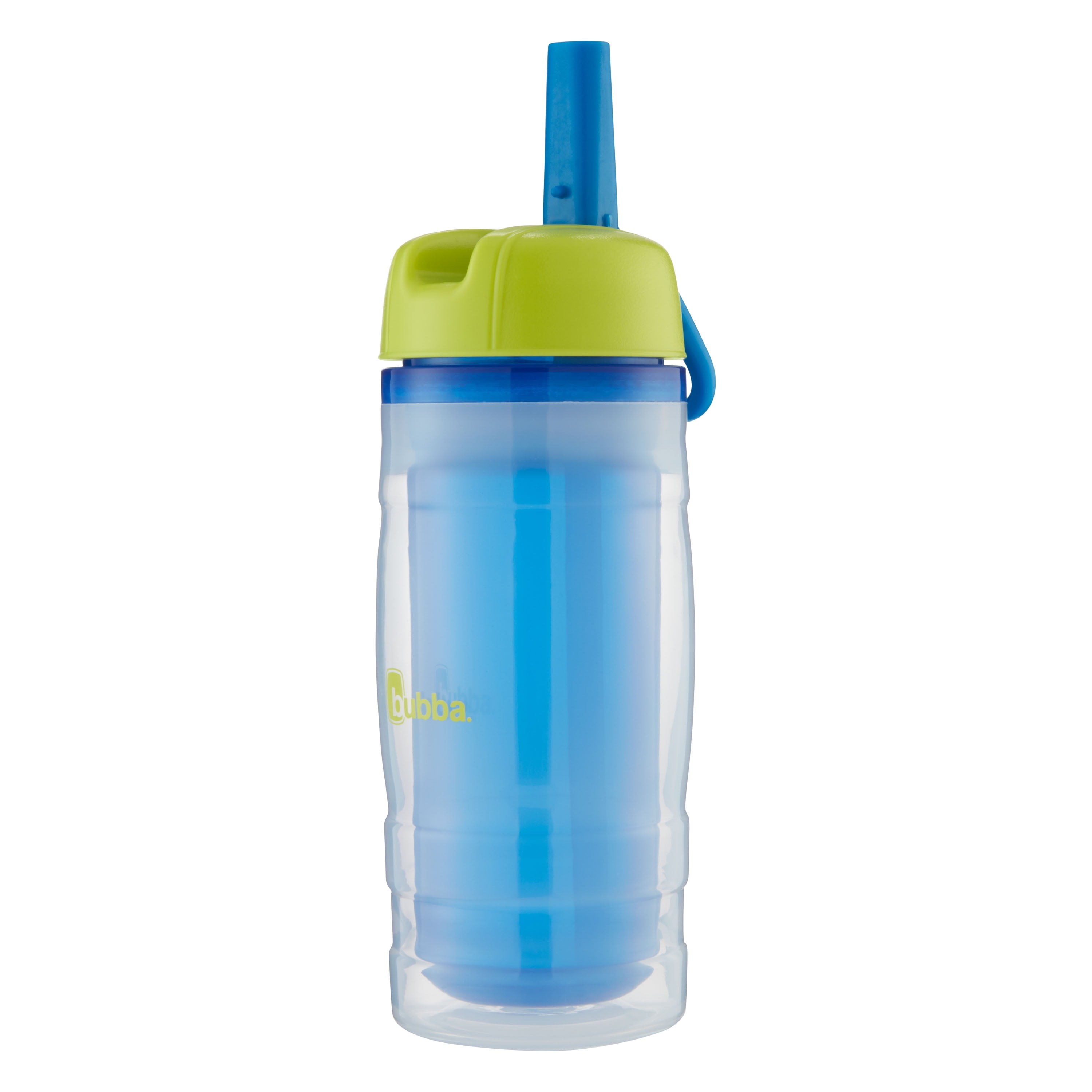 10 oz Kids Double Wall Sport Water Bottle Built-In Flip Down Straw Sum