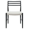 thumbnail image 4 of SAFAVIEH Couture Shaylyn Classic Linen Solid Dining Bistro Chair, Taupe/Black, 4 of 13