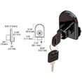 thumbnail image 3 of CRL LK12 Black Cabinet Lock for Hinged Glass Door - Randomly Keyed, 3 of 3
