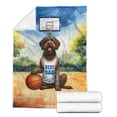 thumbnail image 2 of Happy Father's Day Wirehaired Pointing Griffon Playing Basketball with Best Dad Jersey Cozy Fleece Blanket Dog Lover Warm Soft Throw Blanket - 13006, 2 of 5