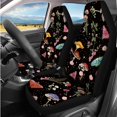 thumbnail image 2 of Jeiento Mushroom Car Seat Covers Full Set Steering Wheel Cover Safe Belt Pads Coasters Center Console Cover Flower Head Rest Covers Keychain, Set of 14 Interior Auto Accessory Easy Install, 2 of 7
