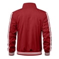 thumbnail image 5 of Yungyresw Striped Jacket Contrast Trim Track Jacket Ribbed Hem Men's Coat Solid Color for Sports Autumn Wear, 5 of 7