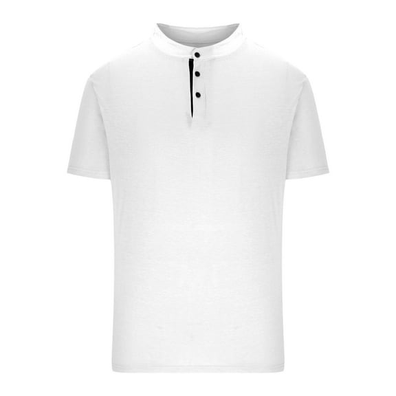 yillto Mens Turtleneck T Shirt Slim Casual Short Sleeve Summer Basic Solid Color Big and Tall Tops