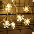thumbnail image 4 of Rosnek Snowflake Christmas Fairy Lights, Battery Operated Waterproof 10ft/20ft LED String Light for Party Home Xmas Decor, 4 of 7