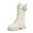 White, variant on LYHao Fashion Autumn Children Girls Sports Shoes Flat Thick Bottom Non Slip Easy To Wear PU Upper Comfortable Boots ,Girls Boots Sizes 10.5 Black(4-4.5 Years)