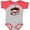 Baseball Heather and Red, variant on Inktastic My Papa Loves Me with Cute Ladybugs Boys or Girls Baby Bodysuit
