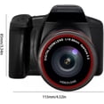 thumbnail image 2 of Cámaras HD 1080P Cámara de video digital Videocámara Cámara de grabación con zoom digital profesional 16X con lente gran angular Negro, 2 of 5