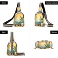 thumbnail image 7 of FORMRS Womens Crossbody Sling Bag Travel Daypack Shoulder Chest Backpack, Boho Plants, 7 of 7