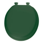 Mayfair Lift off Round Cushioned Vinyl Soft Toilet Seat in Rain Forest