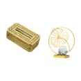 thumbnail image 4 of Caja de pañuelos,Dispensador de pañuelos para baño,Estatua de hoja,Estatua de hoja para decoración del hogar,manualidades y obras de arte.,Escultura de hoja Figura Regalos decorativos Oro, 4 of 7
