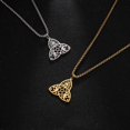 thumbnail image 2 of Viking Witch Celtic Knot Pendant Necklace Stainless Steel Sun Star Moon Triangle Necklaces Protection Amulet Jewelry, 2 of 5