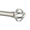 thumbnail image 3 of Exclusive Home Jetson 1" Curtain Rod and Coordinating Finial Set, Matte Silver, Adjustable 66"-120", 3 of 6