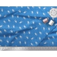 thumbnail image 3 of Soimoi Blue Cotton Voile Fabric Artistic Flower & Dots Decor Fabric Printed Yard 56 Inch Wide, 3 of 3