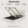 thumbnail image 2 of Full Size Bed Frame with Lift Up Storage, Upholstered Platform Bed with Vertical Channel Headboard, No Box Spring Needed, Hydraulic Storage, Light Grey Linen, 2 of 7