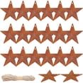 thumbnail image 6 of Star Rust Iron Big Pendants with Jute Cord Sienna 59x62x6mm Hole: 2.5mm 30pcs, 6 of 6