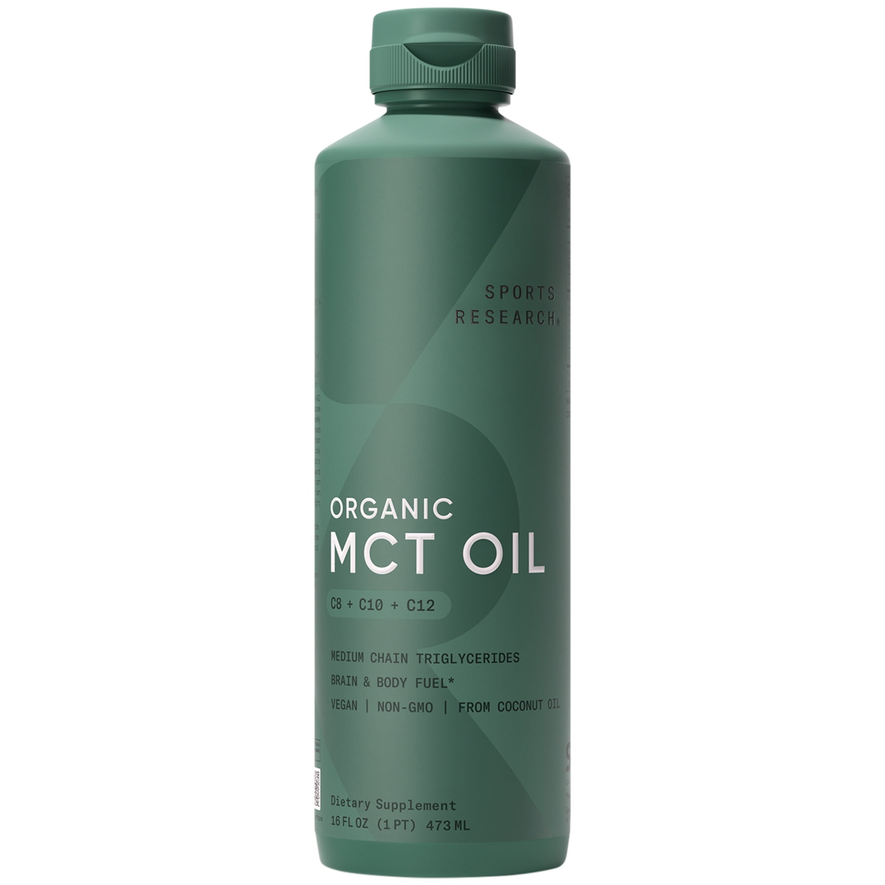Sports Research® Organic Coconut MCT Oil 16oz, Unflavored