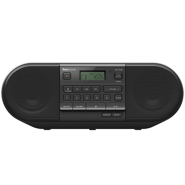 Minichaîne portative sans fil Bluetooth rétro Victrola avec lecteur de  cassettes, radio AM/FM et entrée MP3