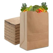 Large Kraft Brown Paper Grocery Bags (50 Count) 57lb by Stock Your Home