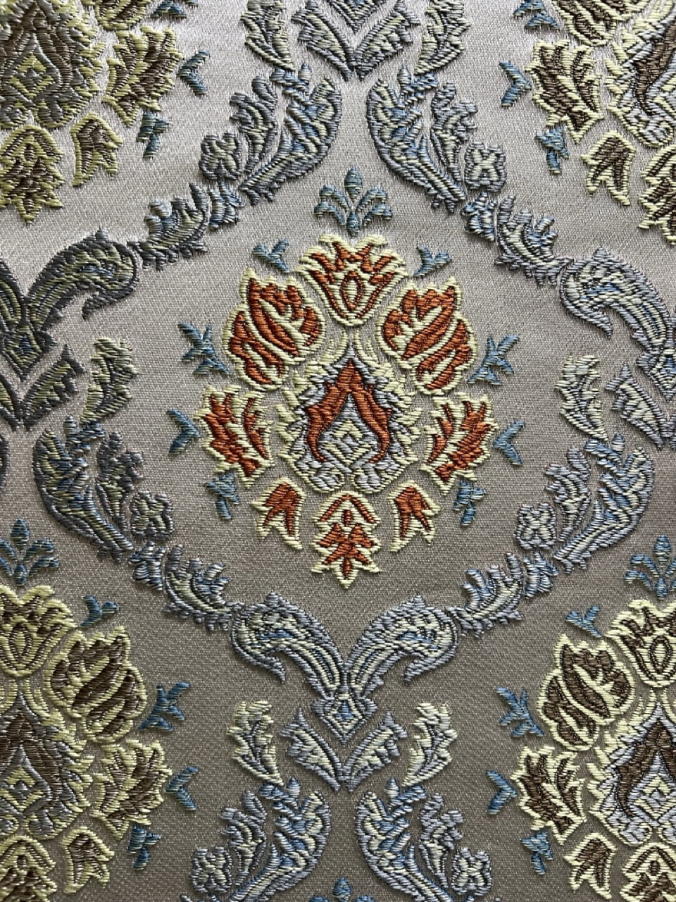 Decora Furnishings Luxurious Woven Jacquard Classic Damask Design Heavy Furnishing Fabric for Upholstery, Window Treatments, Craft Renaissance Rococo Victorian - 54" Width - Fabric by The Yard (Rust)