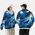 thumbnail image 4 of Balery A Wolf Barks Out A Window Sudadera ligera de manga larga con capucha y protección solar UPF 50+ para hombre y mujer, ideal para pesca y running-X-Large, 4 of 7