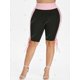 thumbnail image 3 of Más el tamaño de Contraste de ajuste Cinched Pantalones cortos Rosegal Pantalones cortos de talla grande, 3 of 5