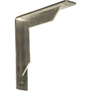 Ekena Millwork 2"W x 10"D x 10"H Stockport Steel Bracket, Stainless Steel