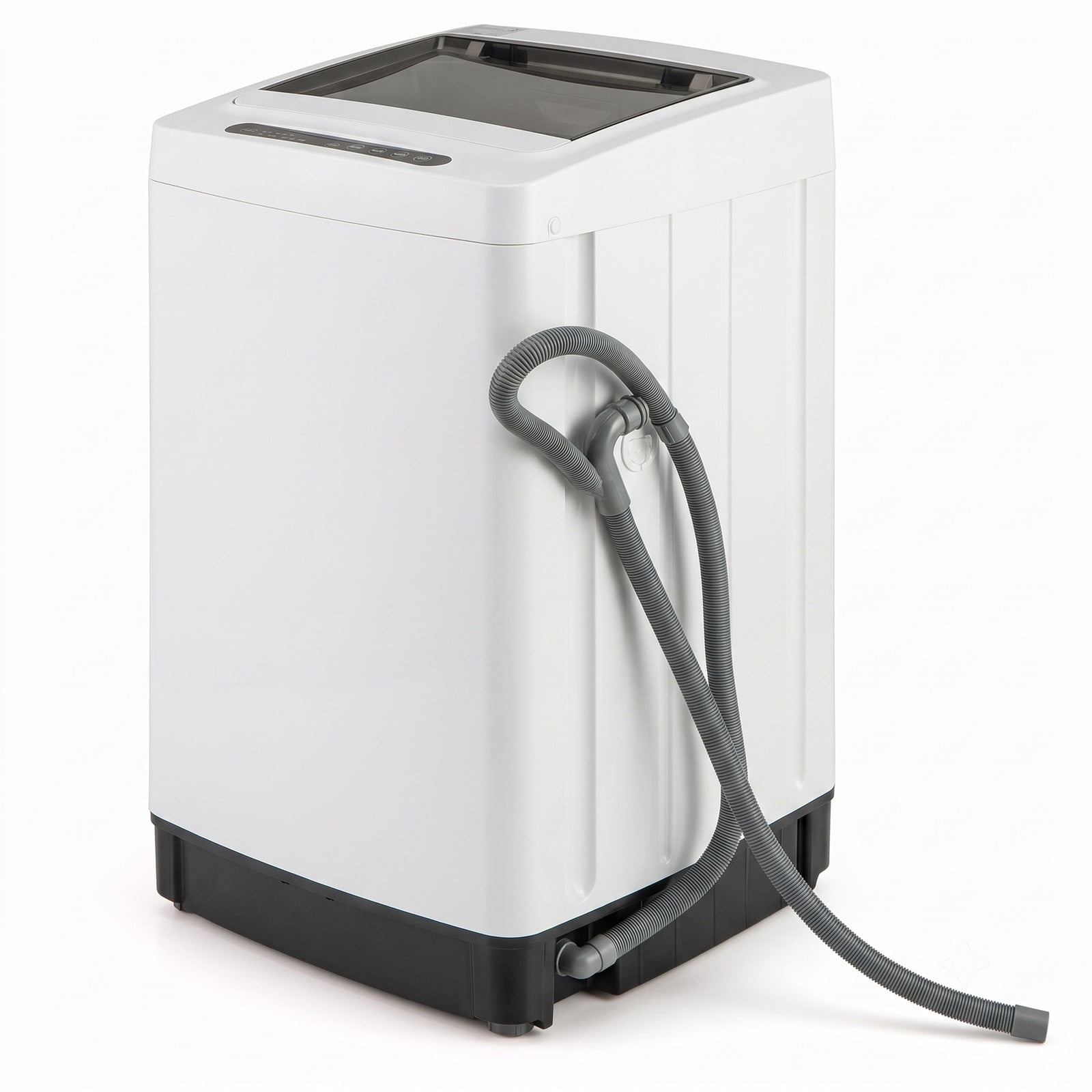 RUIE Full-Automatic Portable Washing Machine, 11 lbs Compact Washer and Spin Dryer Combo with 360 Rotating Pulsator, Child Lock and 24H Delay for Apartment Dorm, White