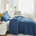 thumbnail image 4 of MarCielo  3 Piece Cotton Oversized Bedspread Quilt Set Tmonica Cosmic Navy - Queen, 4 of 6