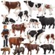 thumbnail image 2 of Figuras de acción de leche de vaca de simulación, adornos de modelos de animales de granja lindos realistas para niños, Colección, decoración del hogar, 2 of 4