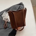 thumbnail image 4 of Bolso Tipo Cubo Ante para Mujer Hobo Con Correa Ajustable Viajes (marrón), 4 of 9
