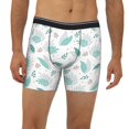 thumbnail image 2 of Men'S Boxer Briefs, Leaf Print Green Soft And Breathable Mens Underwear Boxer Briefs With Widen Waist, 2 of 2