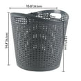 thumbnail image 2 of Yesdate 6-Pack 30 L Plastic Laundry Hamper, Large Plastic Storage Basket, Gray, 2 of 8