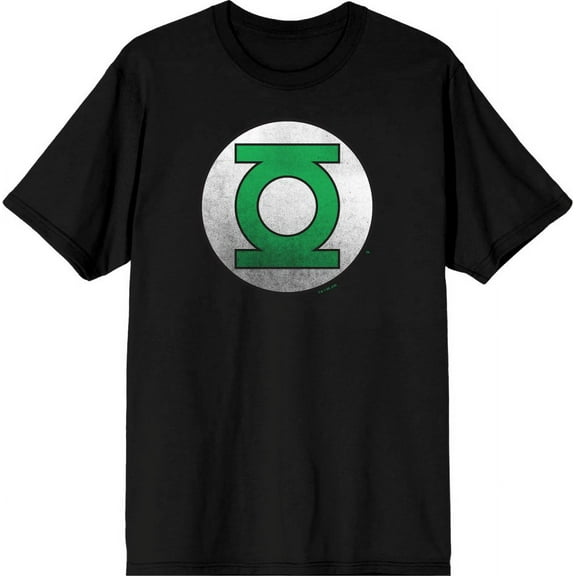 Green Lantern Logo Men's Black Crew Neck Short Sleeve Tee-Medium