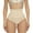 Beige, variant on Women'S Shaping Solid Hollow Mesh Elastic Waist Pants High Waist Underwear Shapewear