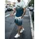 thumbnail image 2 of Conjunto de ropa deportiva para hombre, camiseta informal y pantalones cortos transpirables para correr, 2 conjuntos de cambio gradual, novedad de 2024, 2 of 5