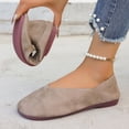 thumbnail image 2 of Gpaecead Women's Barefoot Ballet Flats Faux Leather Wide Toe Soft Sole Minimalist Slip On Comfortable Walking Shoes, Beige, 2 of 8
